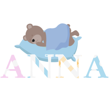 Adesivo cameretta neonato orso che dorme - TenStickers