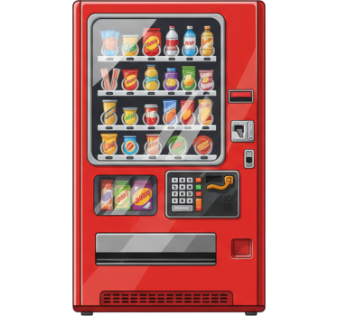 Adesivo per frigo macchina automatica rossa - TenStickers