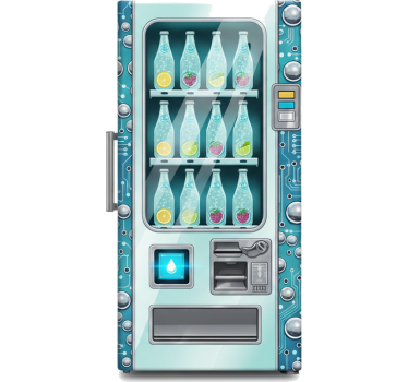 Adesivo per frigo distributore acqua frizzante - TenStickers