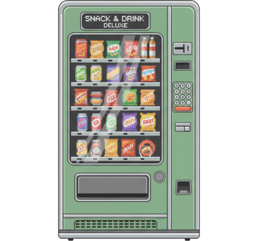 Adesivo per frigo distributore automatico verde - TenStickers