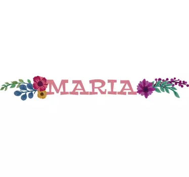 Etichetta per bici personalizzata fiori - TenStickers