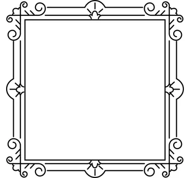 Adesivo specchio ornamento classico - TenStickers