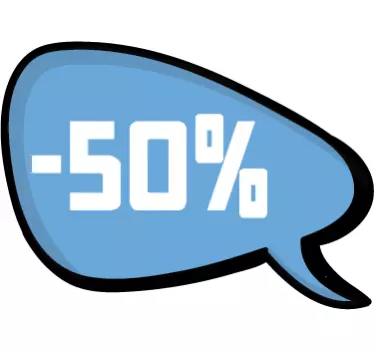 Sticker personalizzabile offerta blu - TenStickers