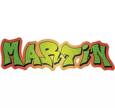Sticker bici nome stile graffiti - TenStickers