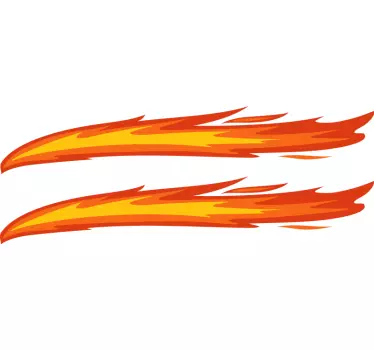 Adesivo per bicicletta con fiamma - TenStickers