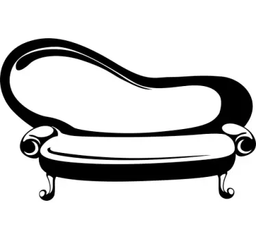 Adesivo decorativo silhouette elegante divano - TenStickers