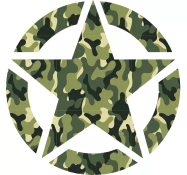Sticker adesivo per veicolo stella militare - TenStickers