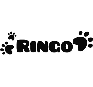 Adesivo per animale con nome personalizzabile - TenStickers