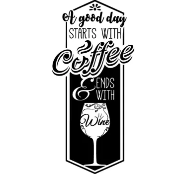 Adesivo cucina caffe' e vino - TenStickers