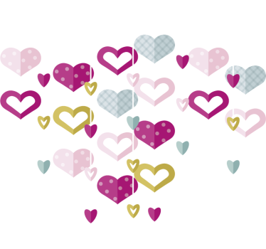 Adesivo da parete ghirlanda cuore - TenStickers