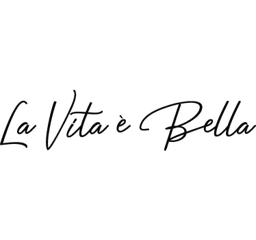 Adesivo per auto la vita è bella - TenStickers