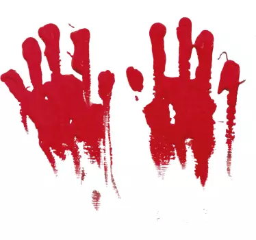 Adesivo per auto con mani insanguinate - TenStickers