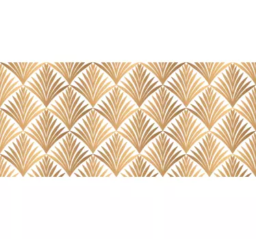 Adesivo testata letto foglia geometrica - TenStickers