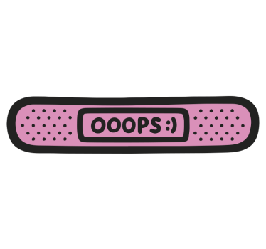Adesivo per auto cerotto rosa "oops" - TenStickers