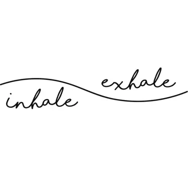 Adesivo per parete con "inspirare ed espirare" - TenStickers