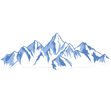 Adesivo per roulotte skyline di montagna - TenStickers