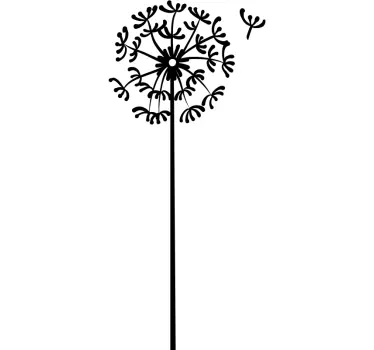 sticker floreale tarassaco minimalista - TenStickers