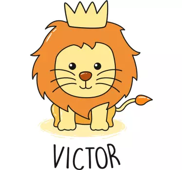 Cucciolo di leone disegno adesivo animali selvatici - TenStickers