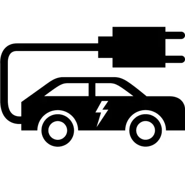 Adesivo per auto con auto elettrica - TenStickers