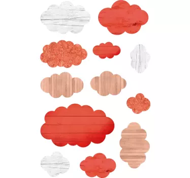 Adesivo decorativo set di forme di nuvole - TenStickers