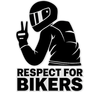 Adesivo per auto rispetto per i motociclisti - TenStickers