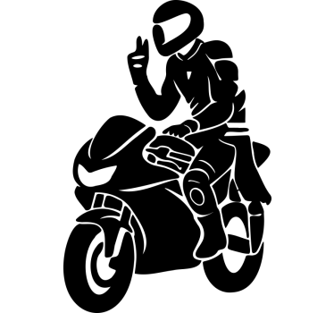 Adesivo per moto accento di saluto - TenStickers