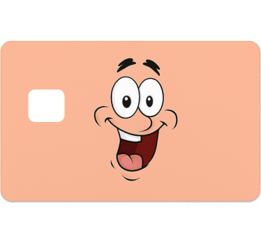 Adesivo carta di credito sorriso personaggio cartoon - TenStickers