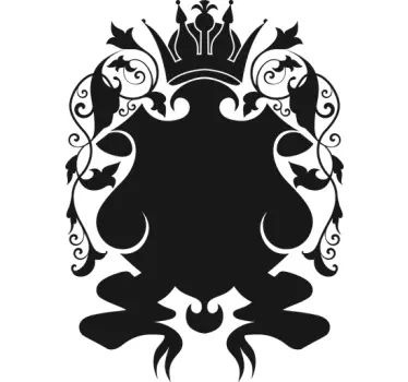Adesivo lavagna design elegante a corona - TenStickers