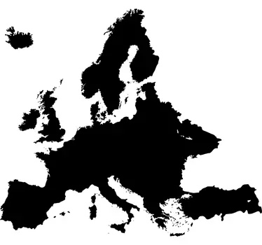 Adesivo murale lavagna Europa - TenStickers