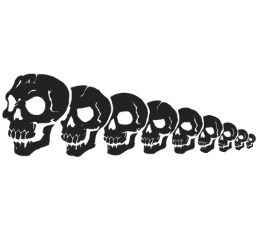 Adesivo per bici teschio graffiti treno - TenStickers