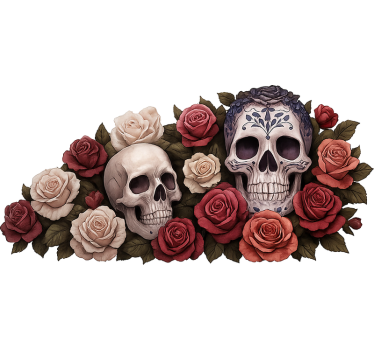 Adesivo per moto cavaliere di rose - TenStickers