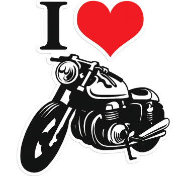 Adesivo per moto ti amo moto - TenStickers