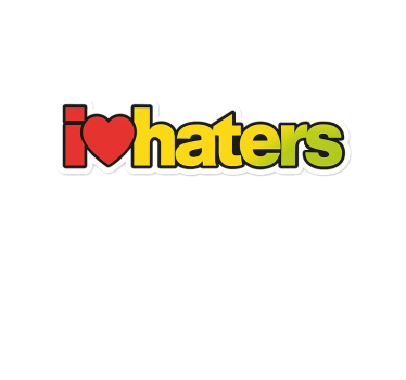Adesivo per moto testo amore per gli hater - TenStickers
