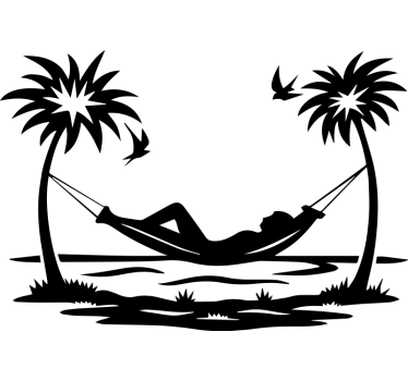 Adesivo per roulotte amaca vita da spiaggia - TenStickers