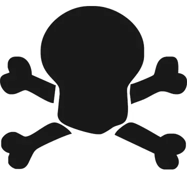 Adesivo lavagna simbolo teschio e ossa - TenStickers