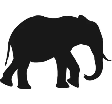 Adesivo murale lavagna silhouette elefante. - TenStickers