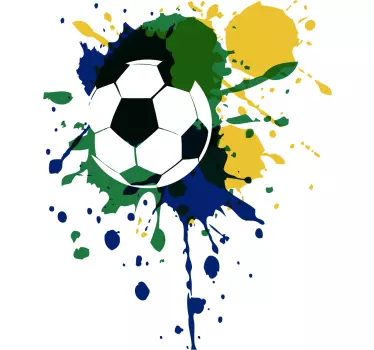 Adesivo murale con pallone da calcio - TenStickers