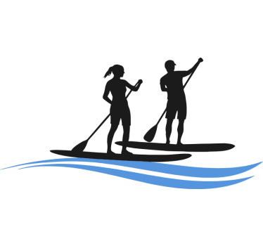 Adesivo per roulotte duo di paddleboarding attivo - TenStickers