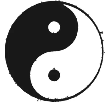 Adesivo murale lavagna Yin Yang - TenStickers