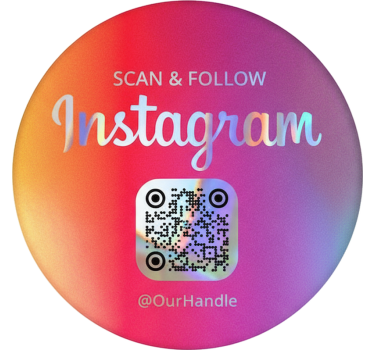 Adesivi animali per bambini codice qr arcobaleno instagram - TenStickers