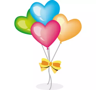 Adesivo bambini palloncini cuore - TenStickers