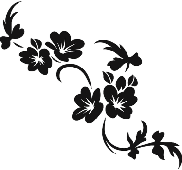 Adesivo per auto motivo floreale - TenStickers