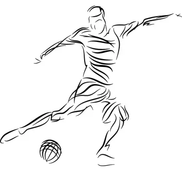 Disegno per pareti calciatore astratto - TenStickers
