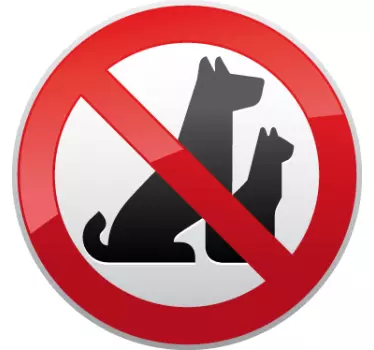 Sticker decorativo vietato animali - TenStickers