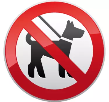 Sticker decorativo cani non ammessi - TenStickers