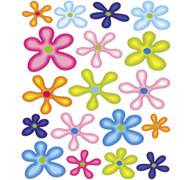 Adesivo per bici fiori hippie groovy - TenStickers