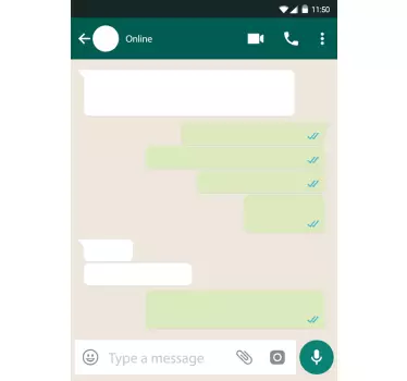 Lavagna adesiva bianca display interfaccia messaggi - TenStickers
