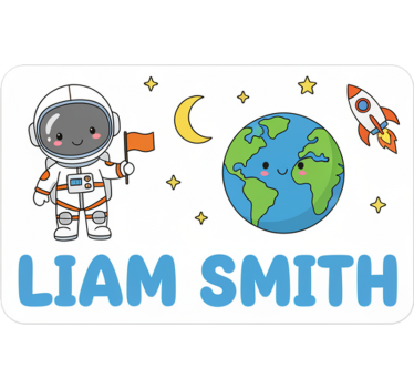 Adesivo per bambini etichetta personalizzata per pranzo - TenStickers