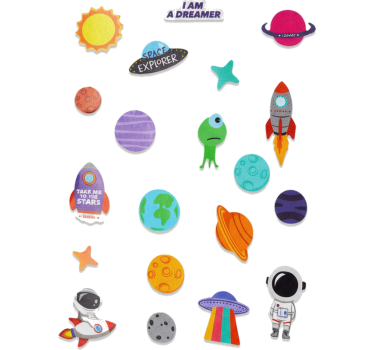Adesivo per bici grafiche esploratore dello spazio - TenStickers