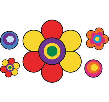 Adesivo per bici adesivo floreale colorato - TenStickers